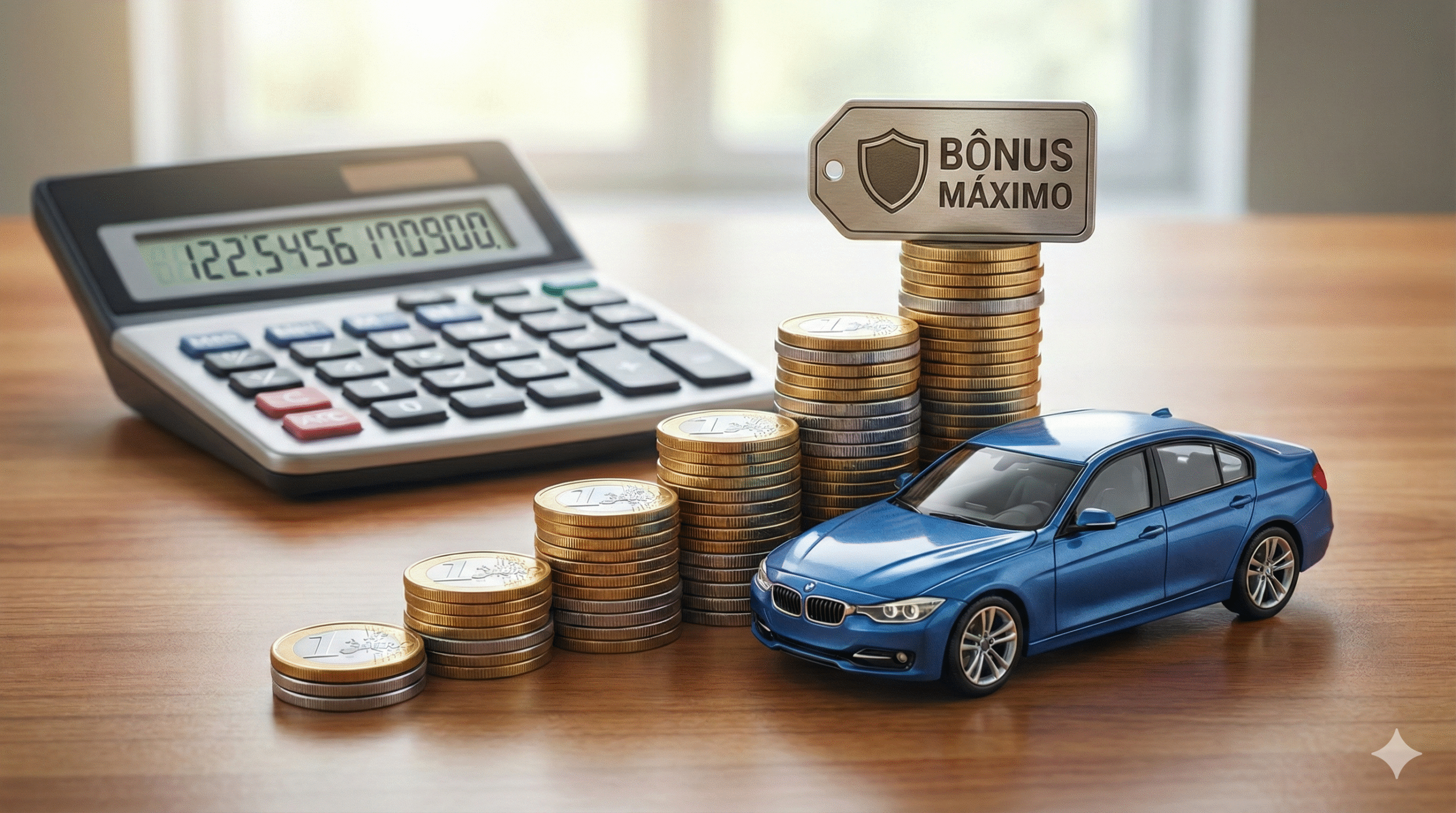 Tabela de bônus do seguro auto mostrando descontos para motoristas sem sinistros